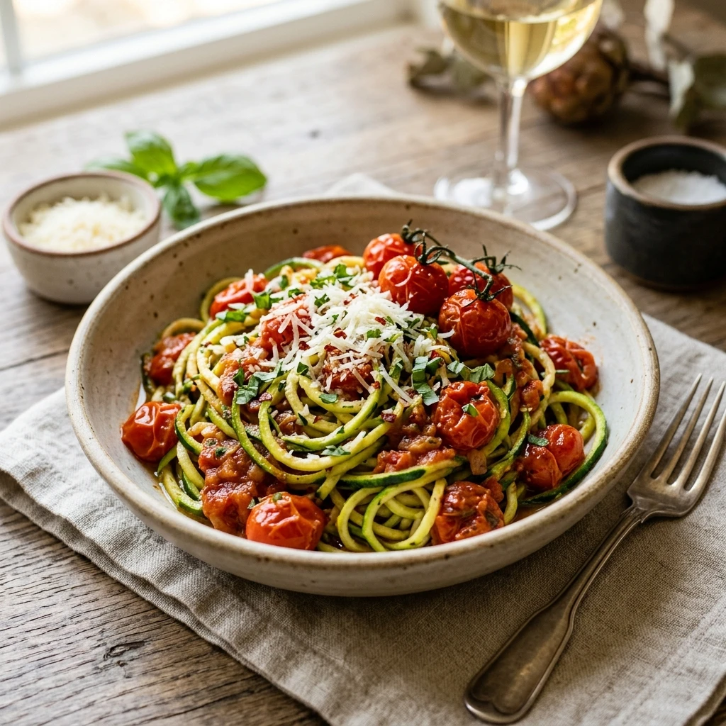Low Carb Zucchini Noodle Pasta