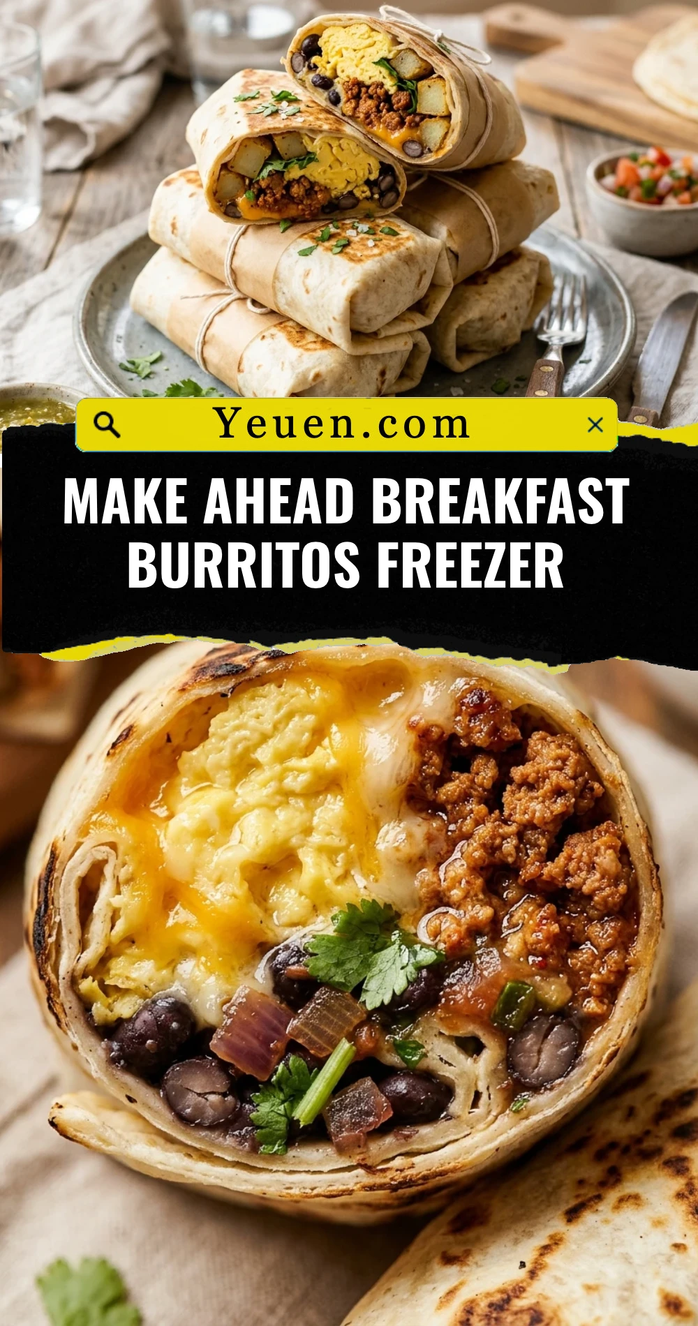 Make Ahead Breakfast Burritos Freezer