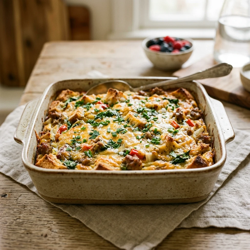 Make Ahead Breakfast Casserole Easy