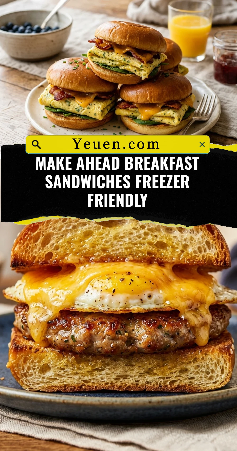 Make Ahead Breakfast Sandwiches Freezer Friendly