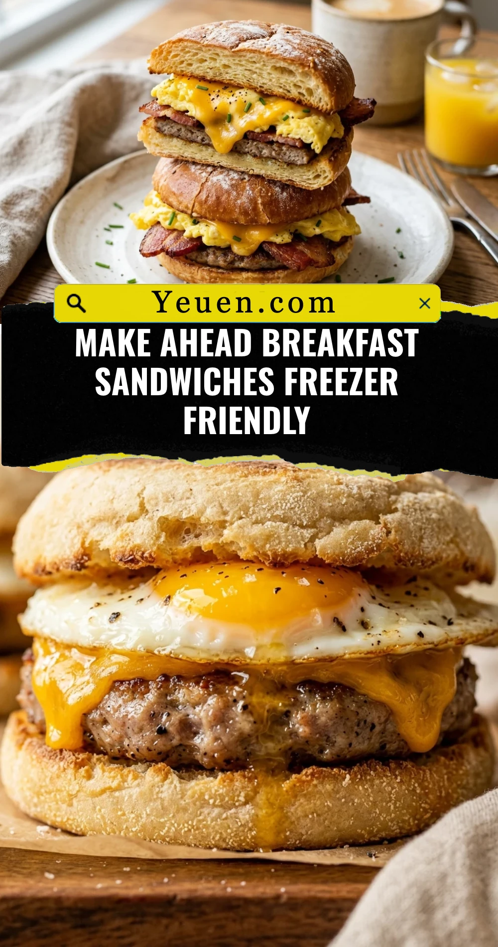 Make Ahead Breakfast Sandwiches Freezer Friendly
