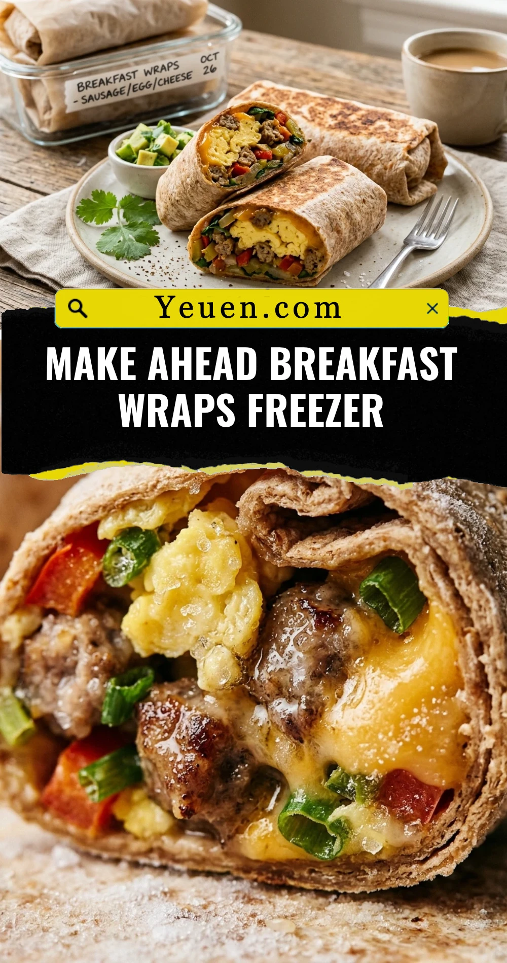 Make Ahead Breakfast Wraps Freezer