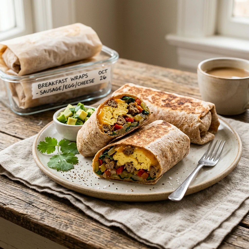 Make Ahead Breakfast Wraps Freezer