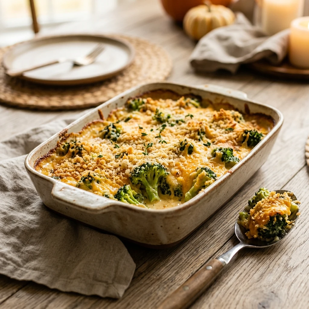 Make Ahead Broccoli Cheese Casserole Thanksgiving Sides Easy