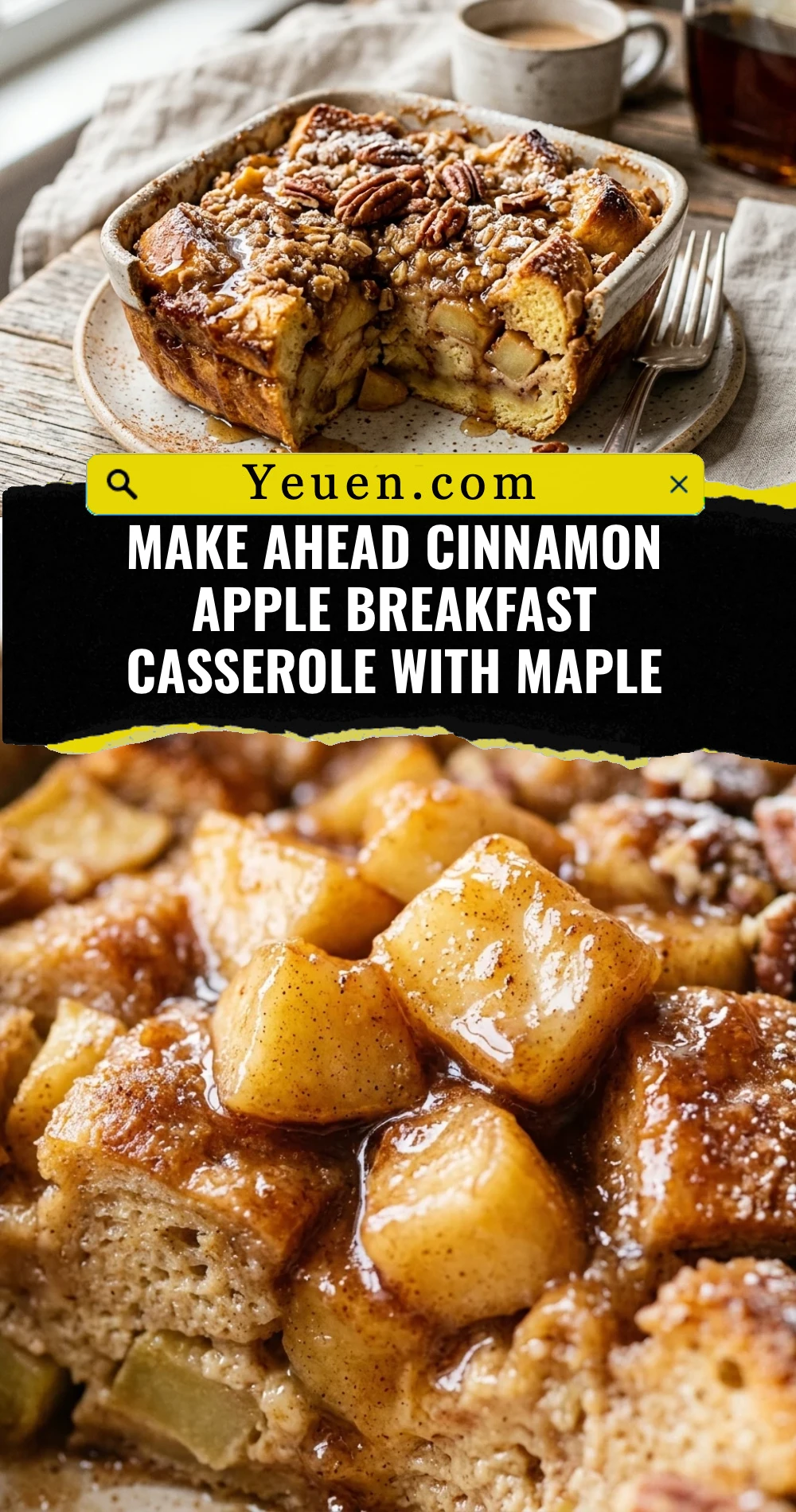 Make Ahead Cinnamon Apple Breakfast Casserole With Maple