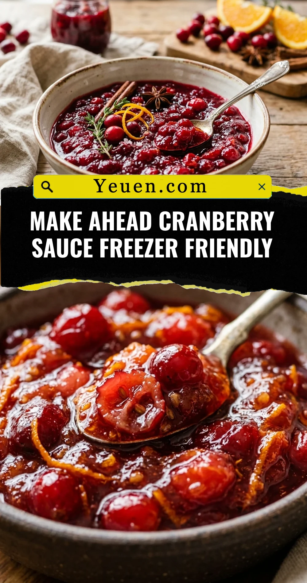 Make Ahead Cranberry Sauce Freezer Friendly