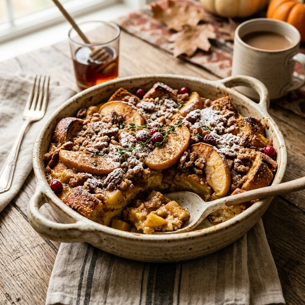 Make Ahead French Toast Casserole With Apples Thanksgiving Morning