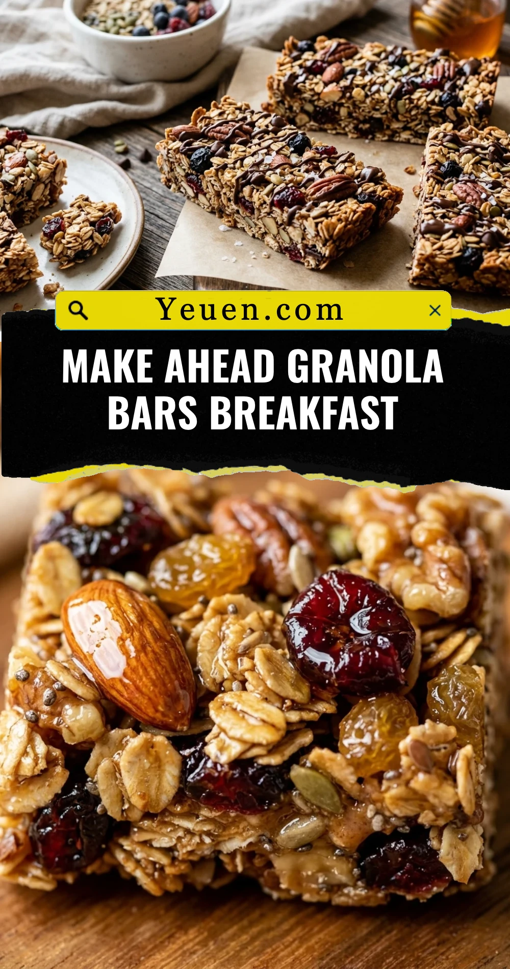 Make Ahead Granola Bars Breakfast