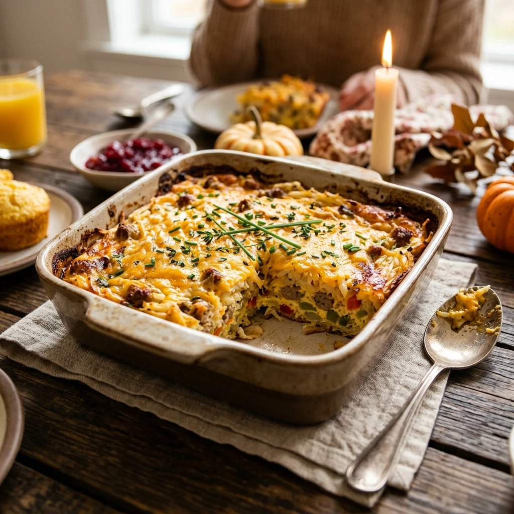 Make Ahead Hash Brown Breakfast Casserole Thanksgiving Easy