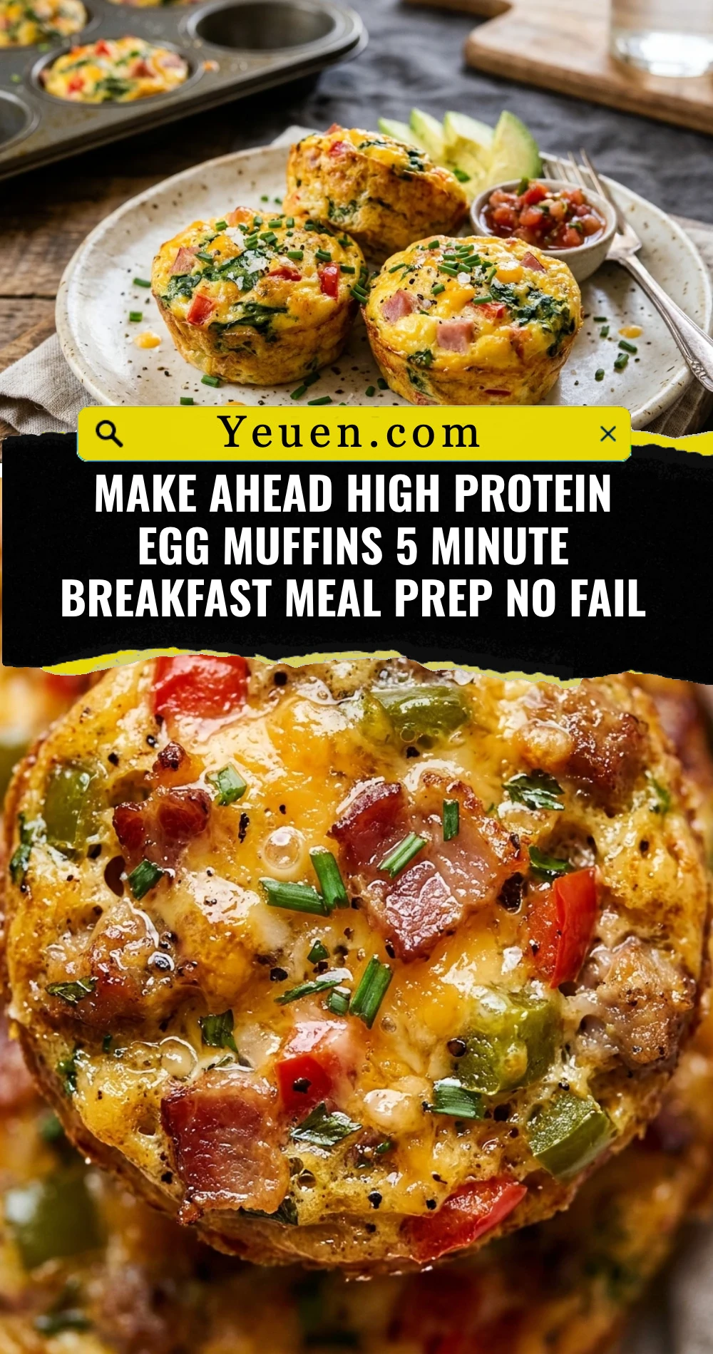 Make Ahead High Protein Egg Muffins 5 Minute Breakfast Meal Prep No Fail