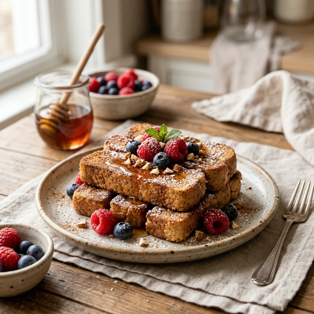 Make Ahead High Protein French Toast Sticks 5 Minute Kids Breakfast Easy