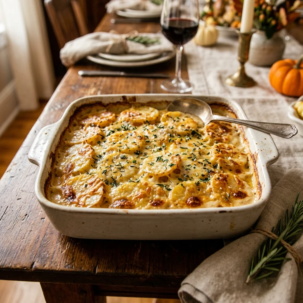 Make Ahead Scalloped Potatoes Casserole Thanksgiving No Fail