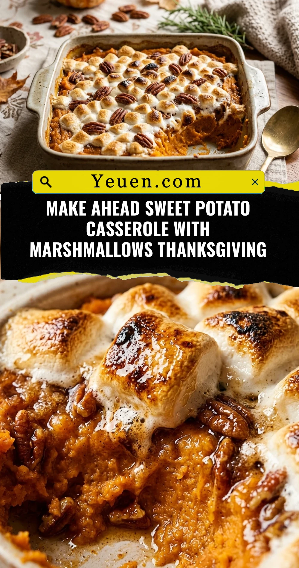 Make Ahead Sweet Potato Casserole With Marshmallows Thanksgiving