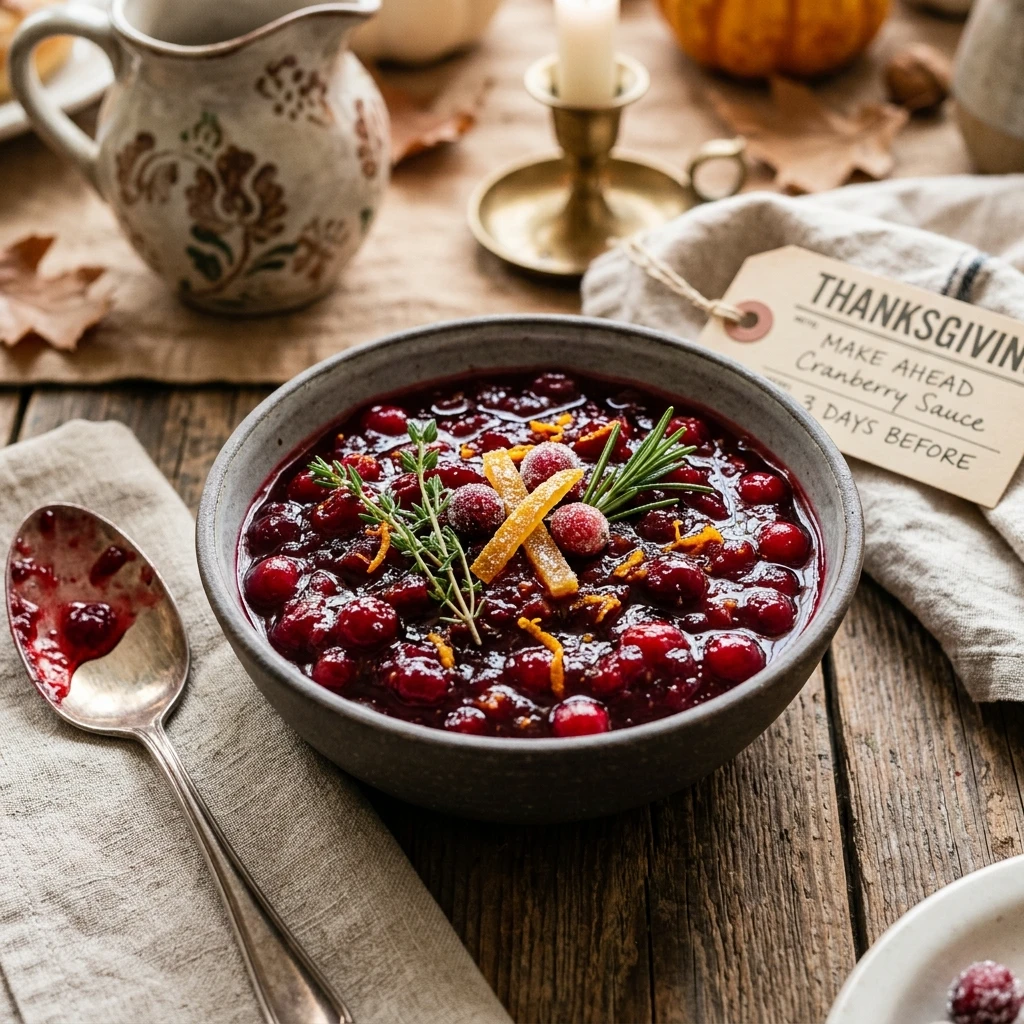 Make Ahead Thanksgiving Cranberry Sauce 3 Days Before