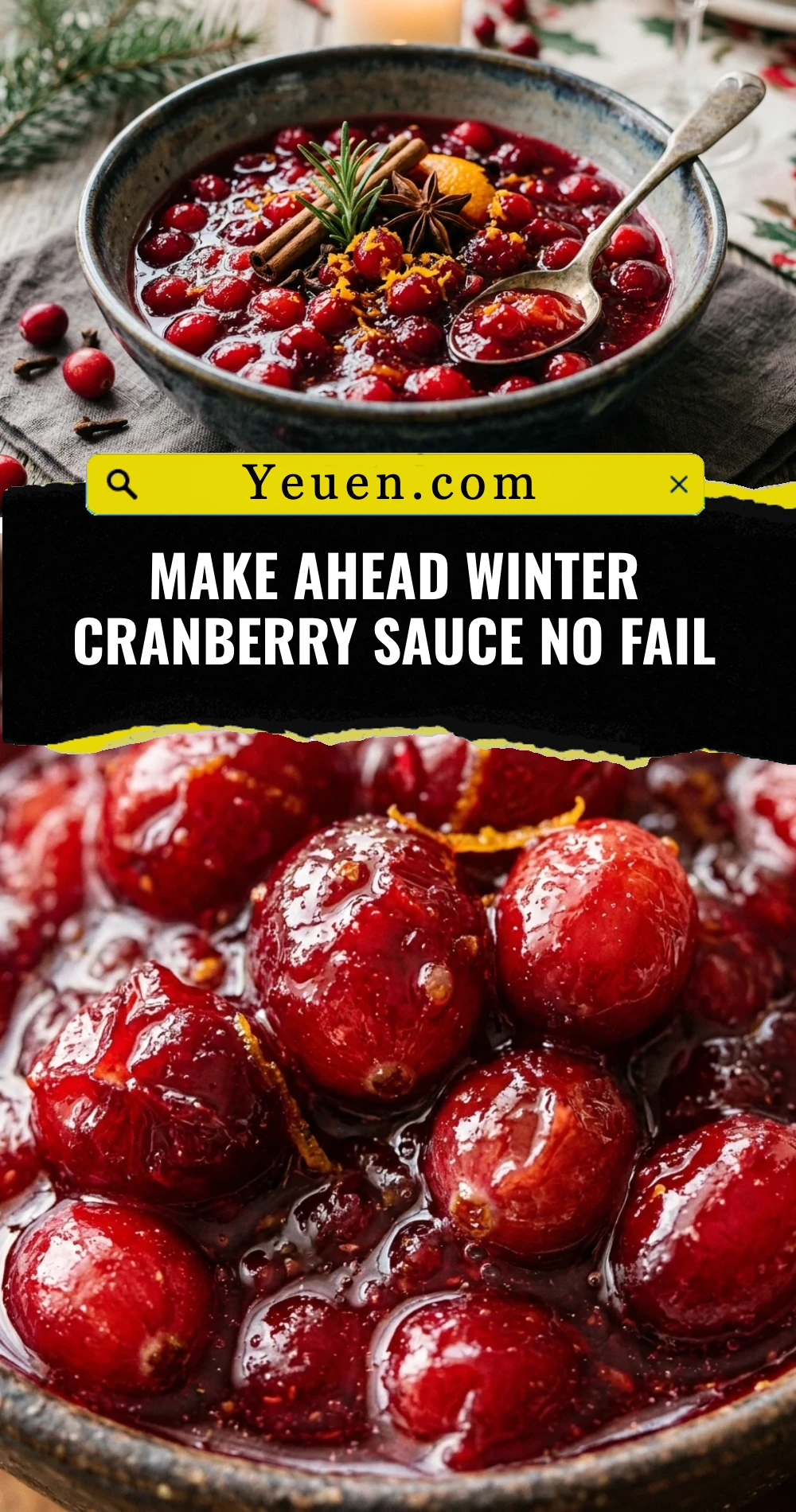 Make Ahead Winter Cranberry Sauce No Fail