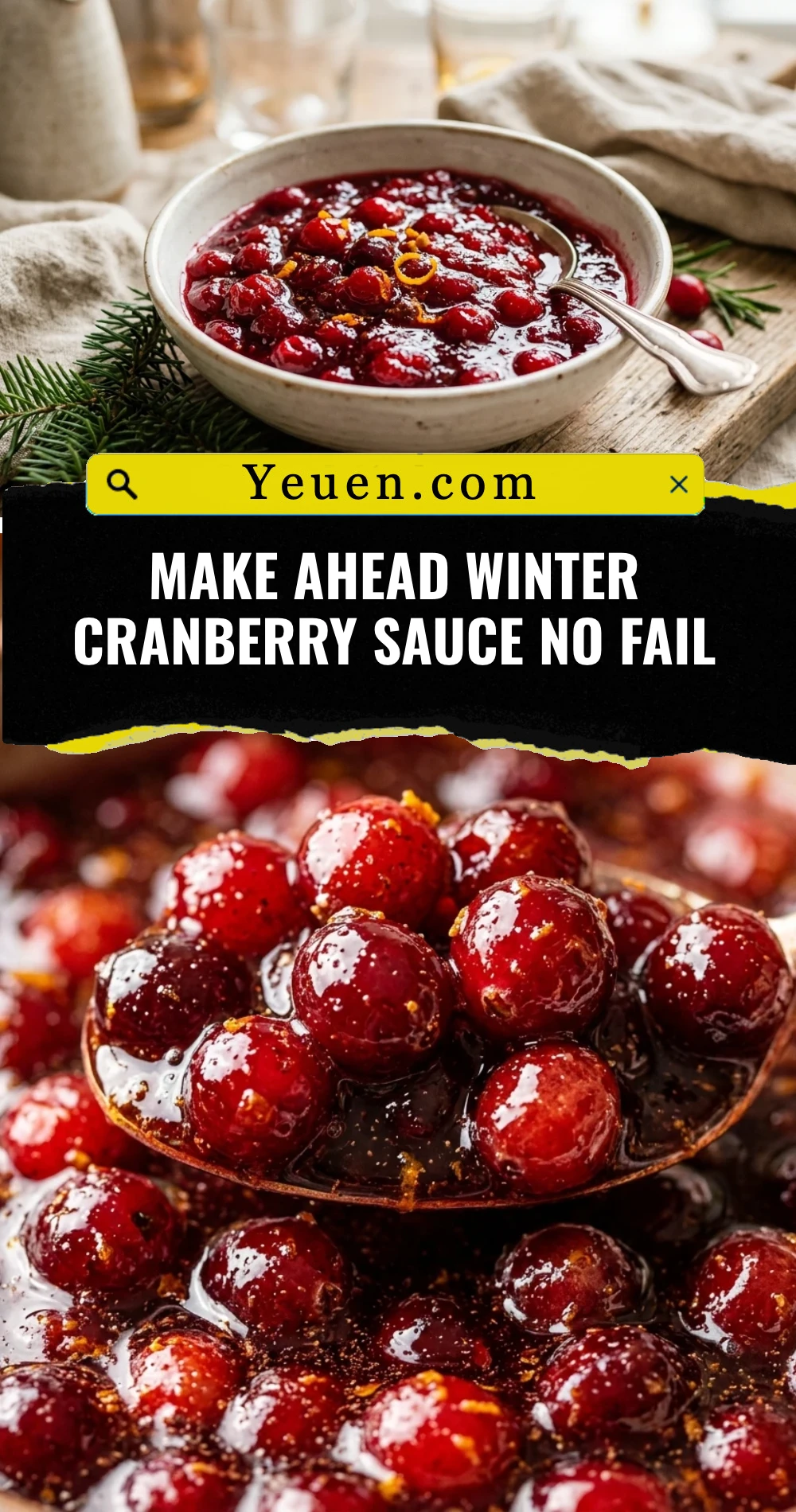 Make Ahead Winter Cranberry Sauce No Fail