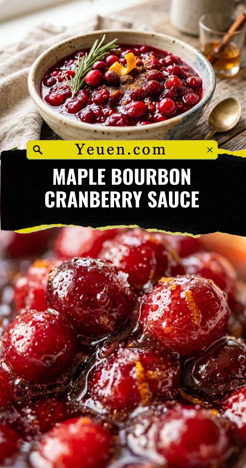 Maple Bourbon Cranberry Sauce