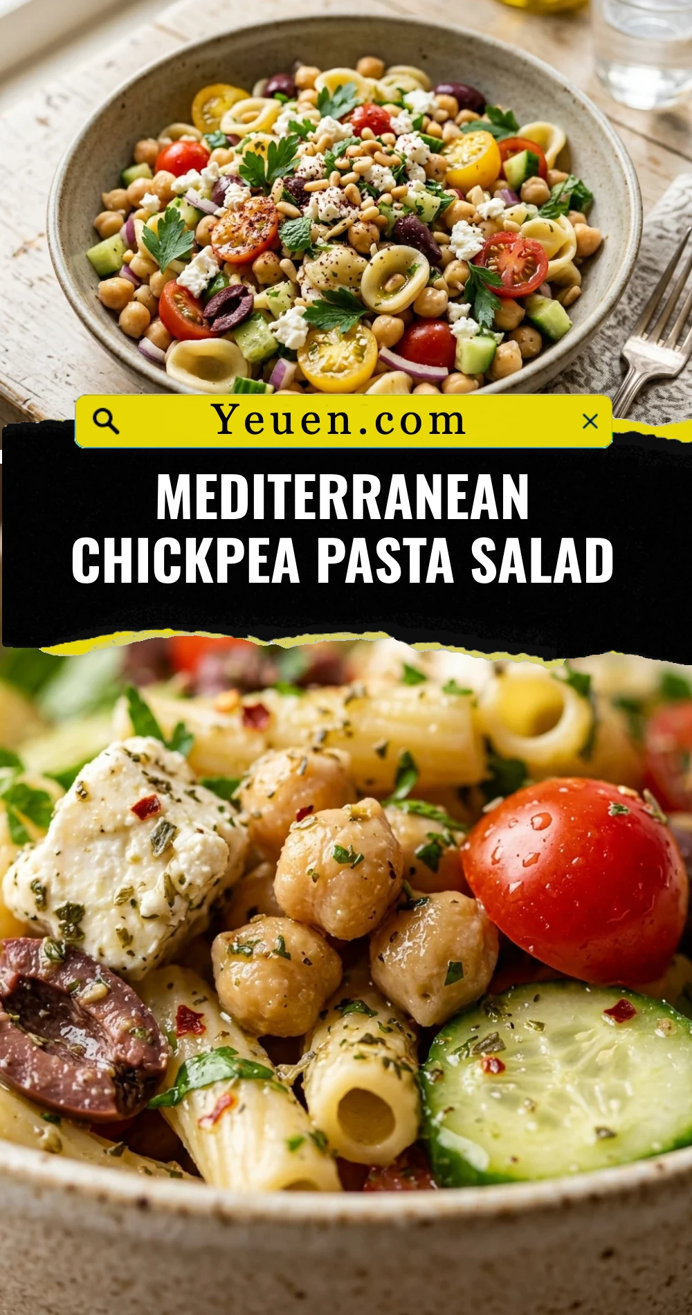 Mediterranean Chickpea Pasta Salad