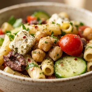 Mediterranean Chickpea Pasta Salad