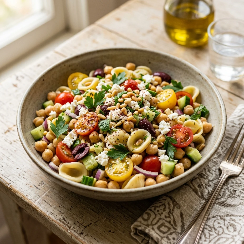 Mediterranean Chickpea Pasta Salad