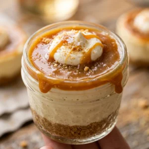 Mini Caramel Cheesecake Cups No Bake Easy Party Creamy Viral Recipe