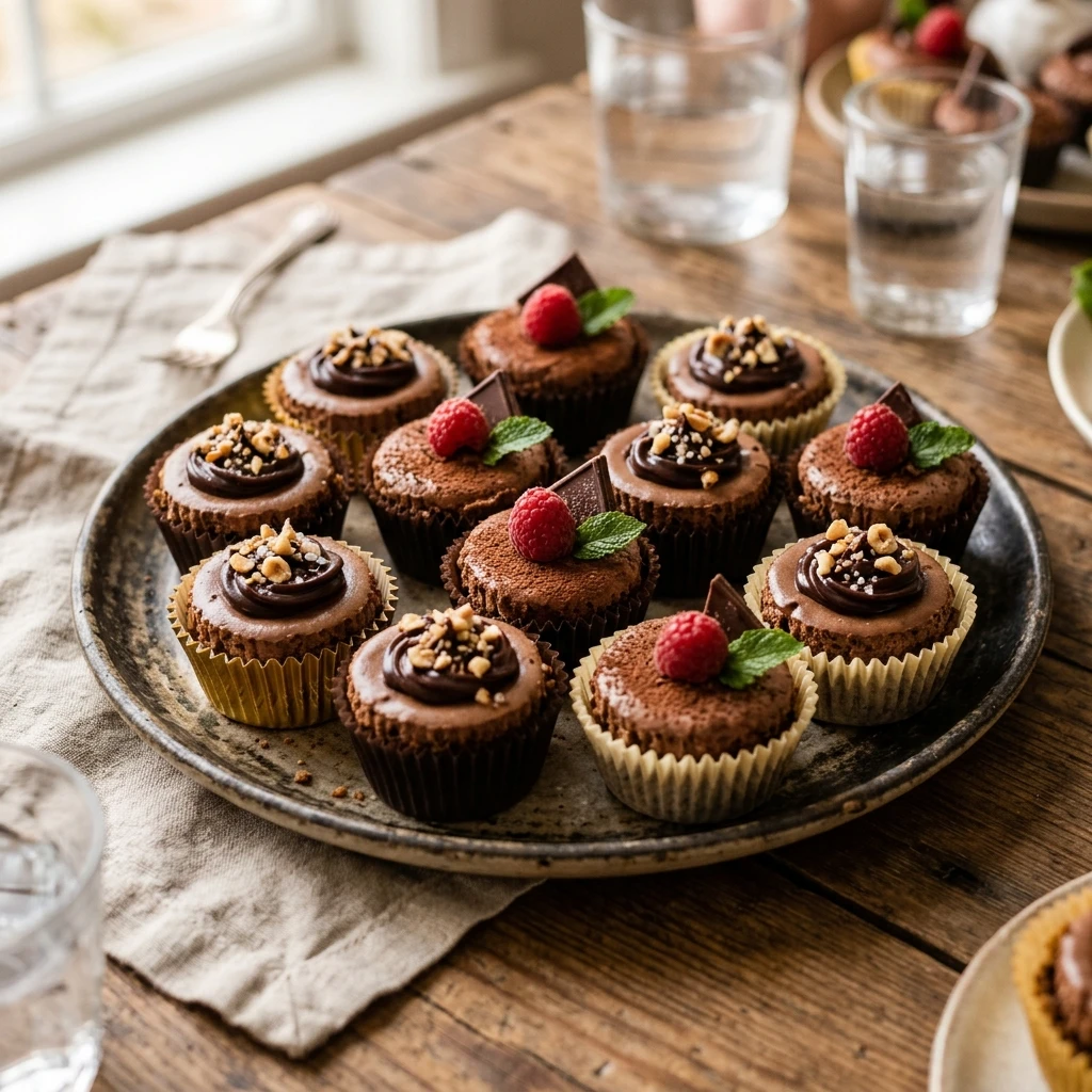 Mini Chocolate Cheesecake Bites No Bake Easy Party Creamy Viral Recipe