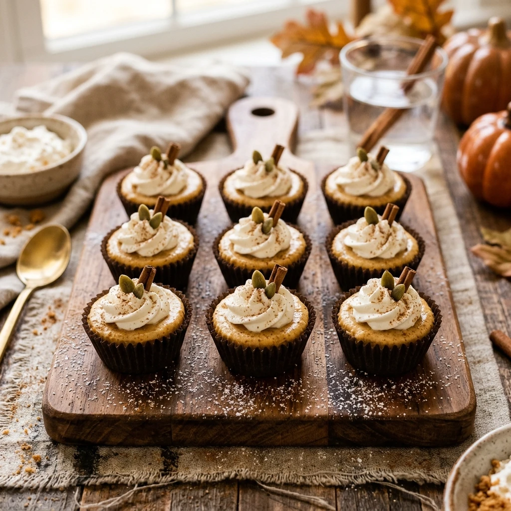 Mini Pumpkin Cheesecake Bites No Bake Easy Fall Creamy Viral Party Recipe