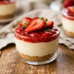 Mini Strawberry Cheesecake Cups No Bake Easy Party Creamy Viral