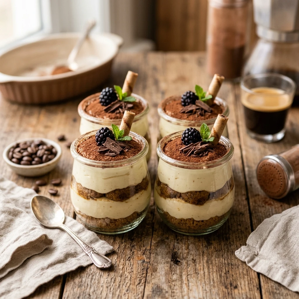 Mini Tiramisu Cheesecake Cups No Bake Easy Party Creamy Viral Recipe