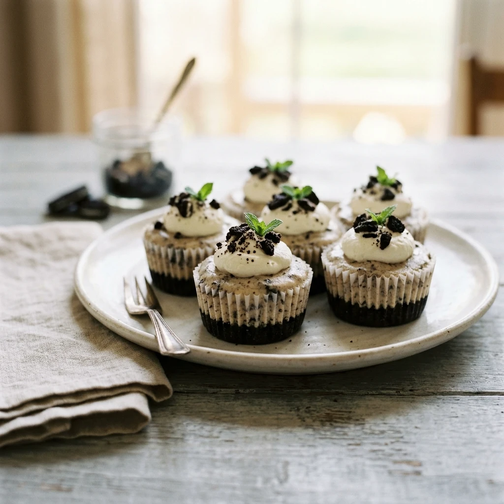 Mini 【entity-Oreo¦canonical_name=Oreo】 Cheesecake Bites No Bake Easy Party Creamy Viral Recipe