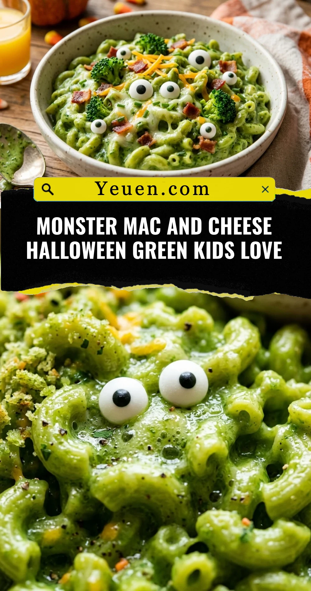 Monster Mac And Cheese Halloween Green Kids Love