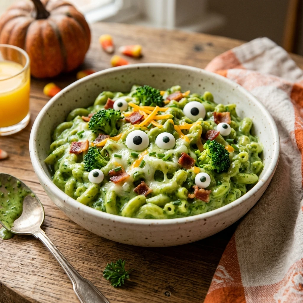 Monster Mac And Cheese Halloween Green Kids Love