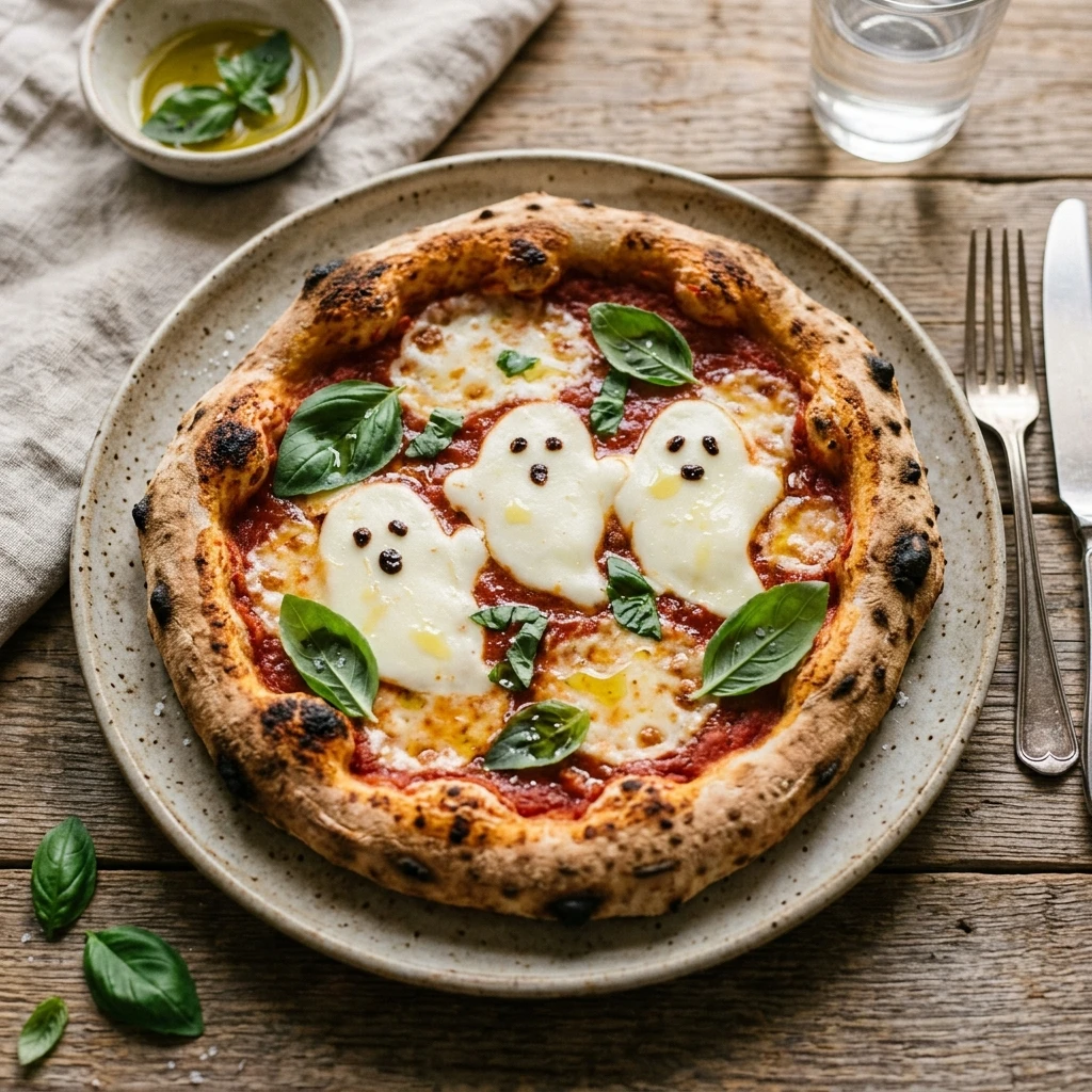 Mozzarella Ghost Pizza - 3 Ingredients Only!