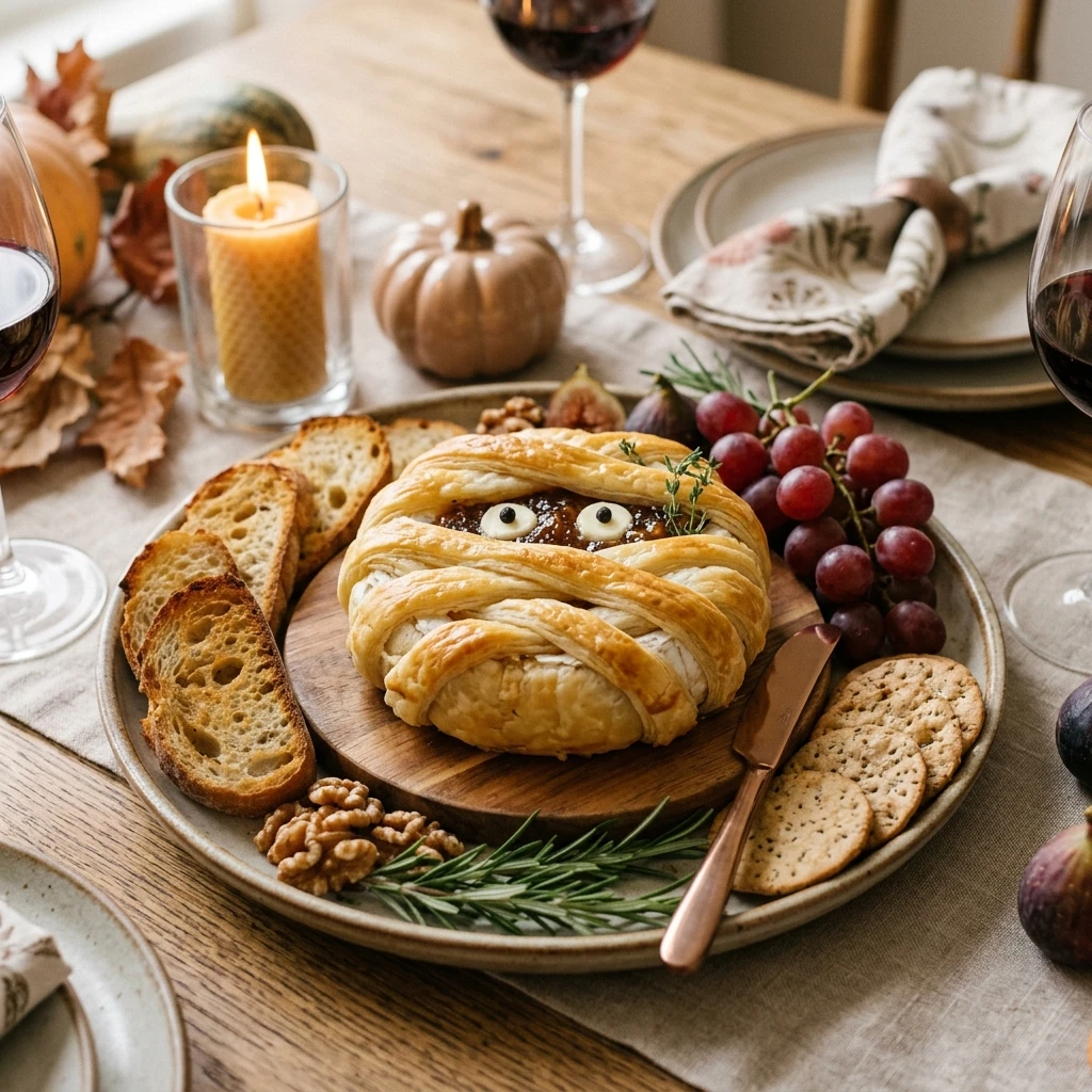 Mummy Brie Pumpkin - 2 Min Centerpiece + Dinner