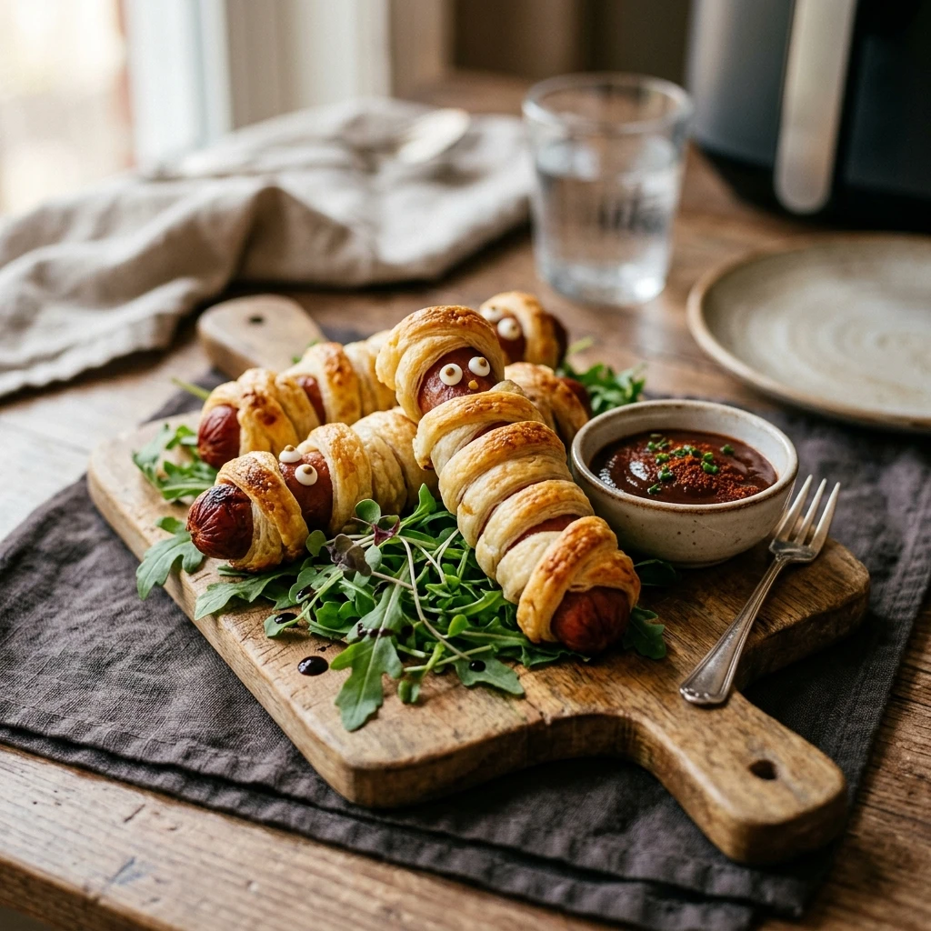 Mummy Hot Dogs - Dinner In 12 Min (Air Fryer)