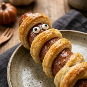 Mummy Hot Dogs Halloween 3 Ingredient Dinner Kids