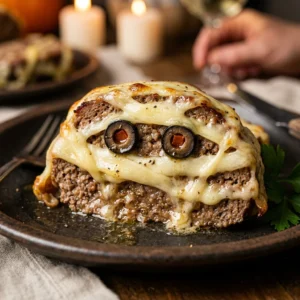 Mummy Meatloaf Halloween Cheesy Family Dinner