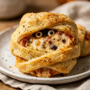 Mummy Wrapped Pizza Rolls - Freezer Friendly