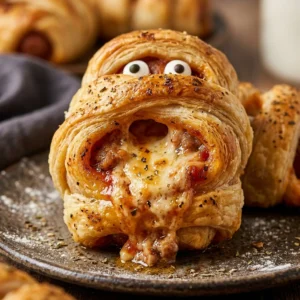 Mummy Wrapped Pizza Rolls - Freezer Friendly