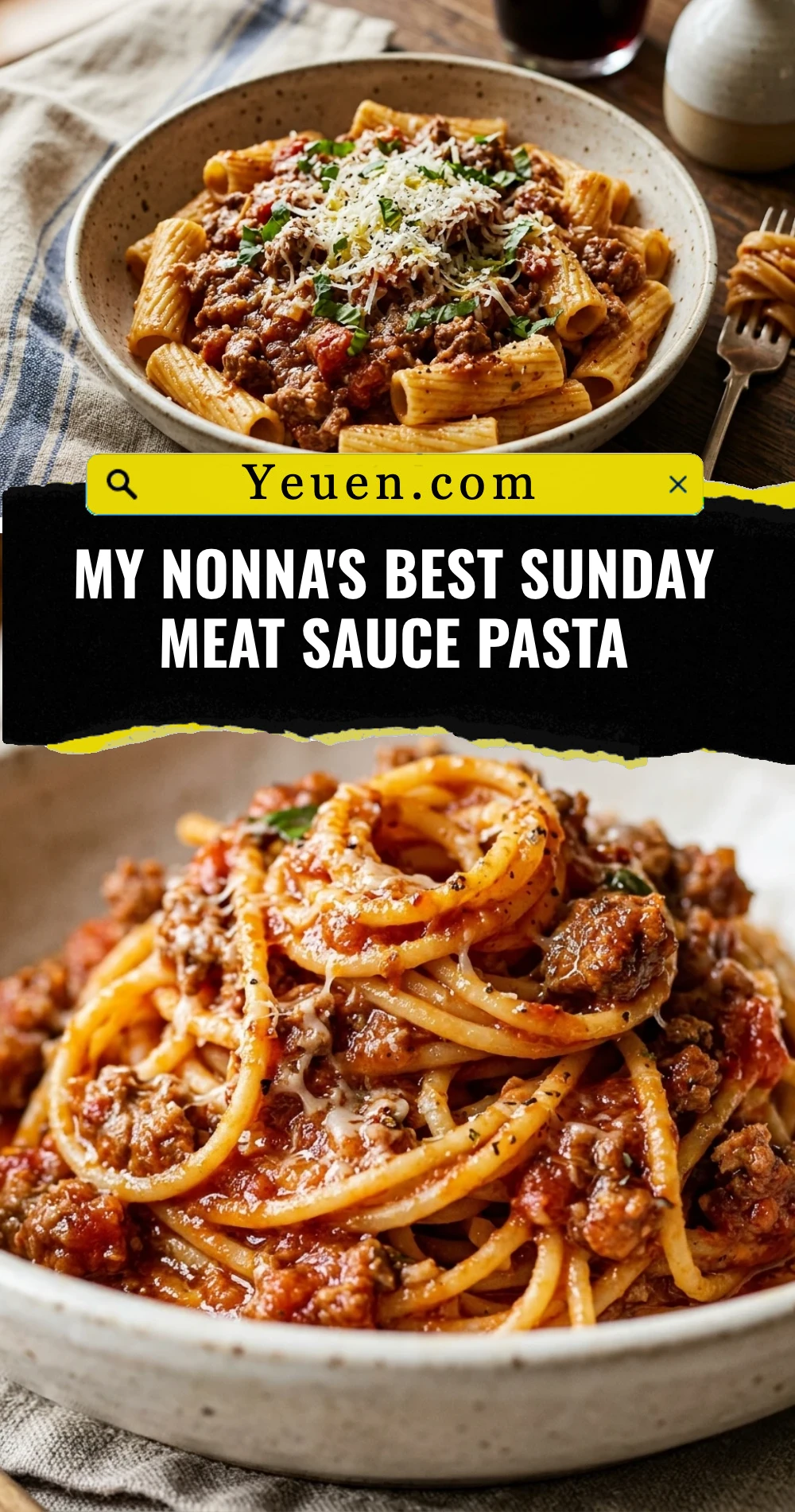 My Nonna's Best Sunday Meat Sauce Pasta