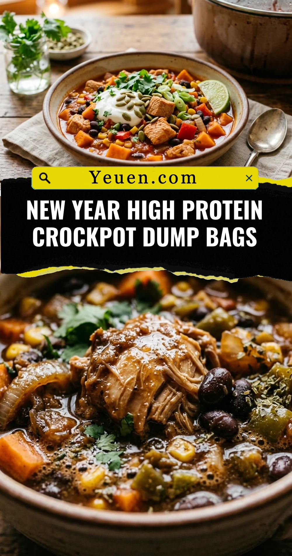 New Year High Protein Crockpot Dump Bags