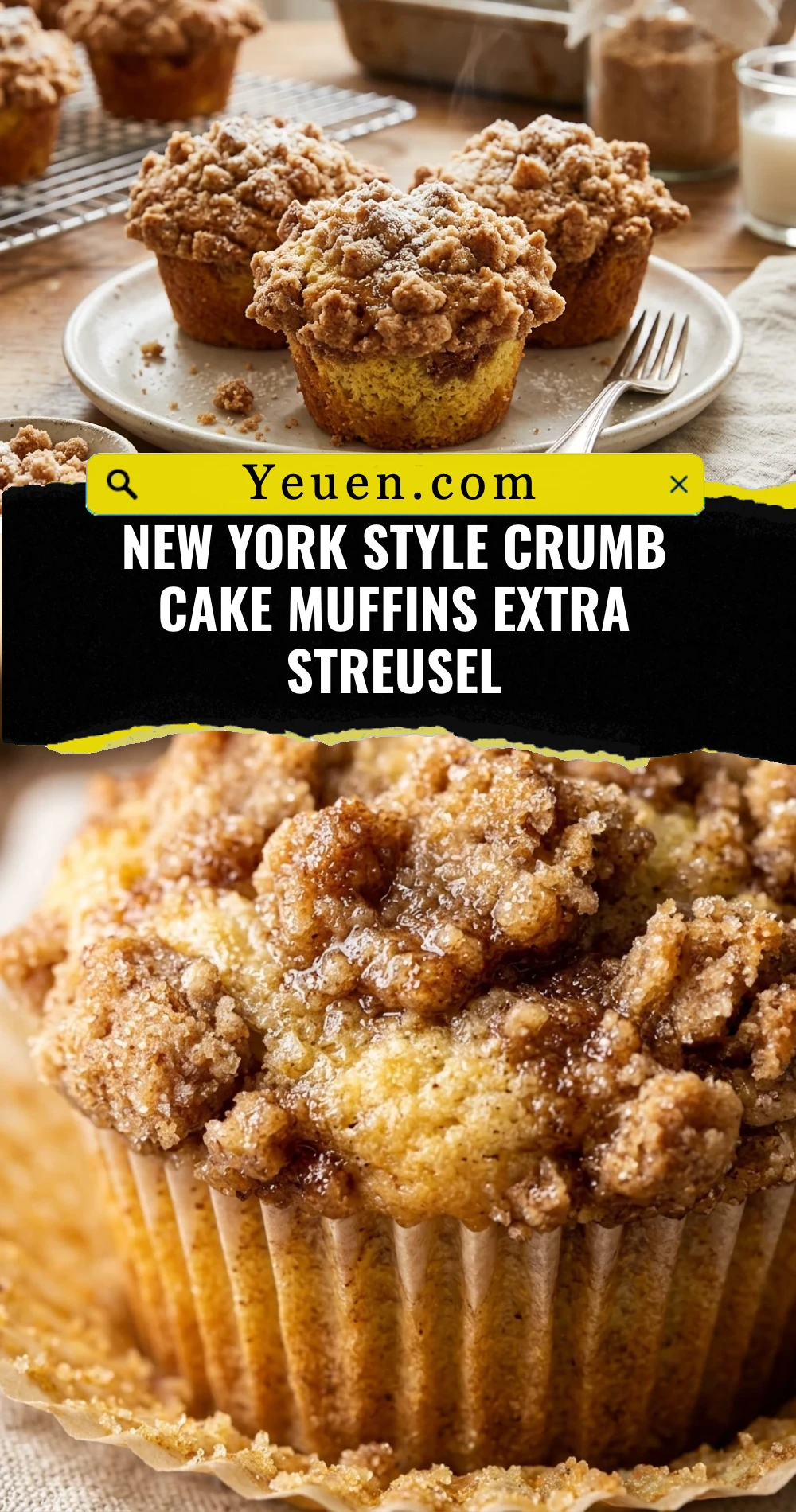 New York Style Crumb Cake Muffins Extra Streusel