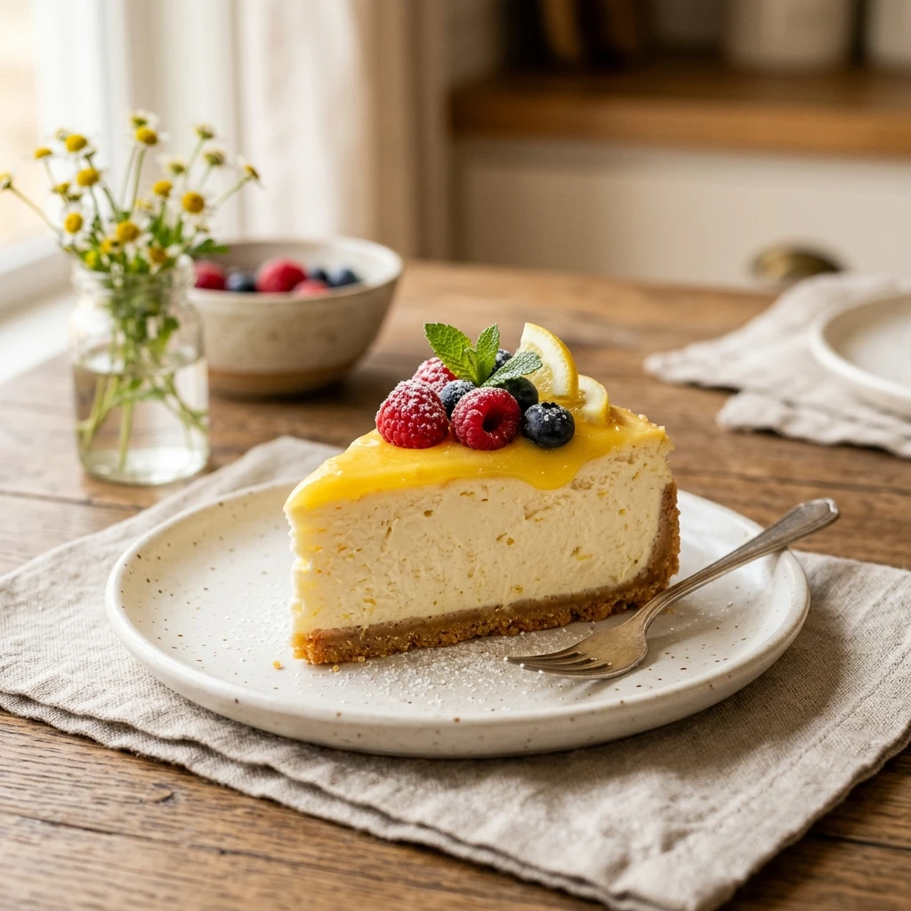 New York Style Lemon Cheesecake Creamy Easy No Fail Recipe