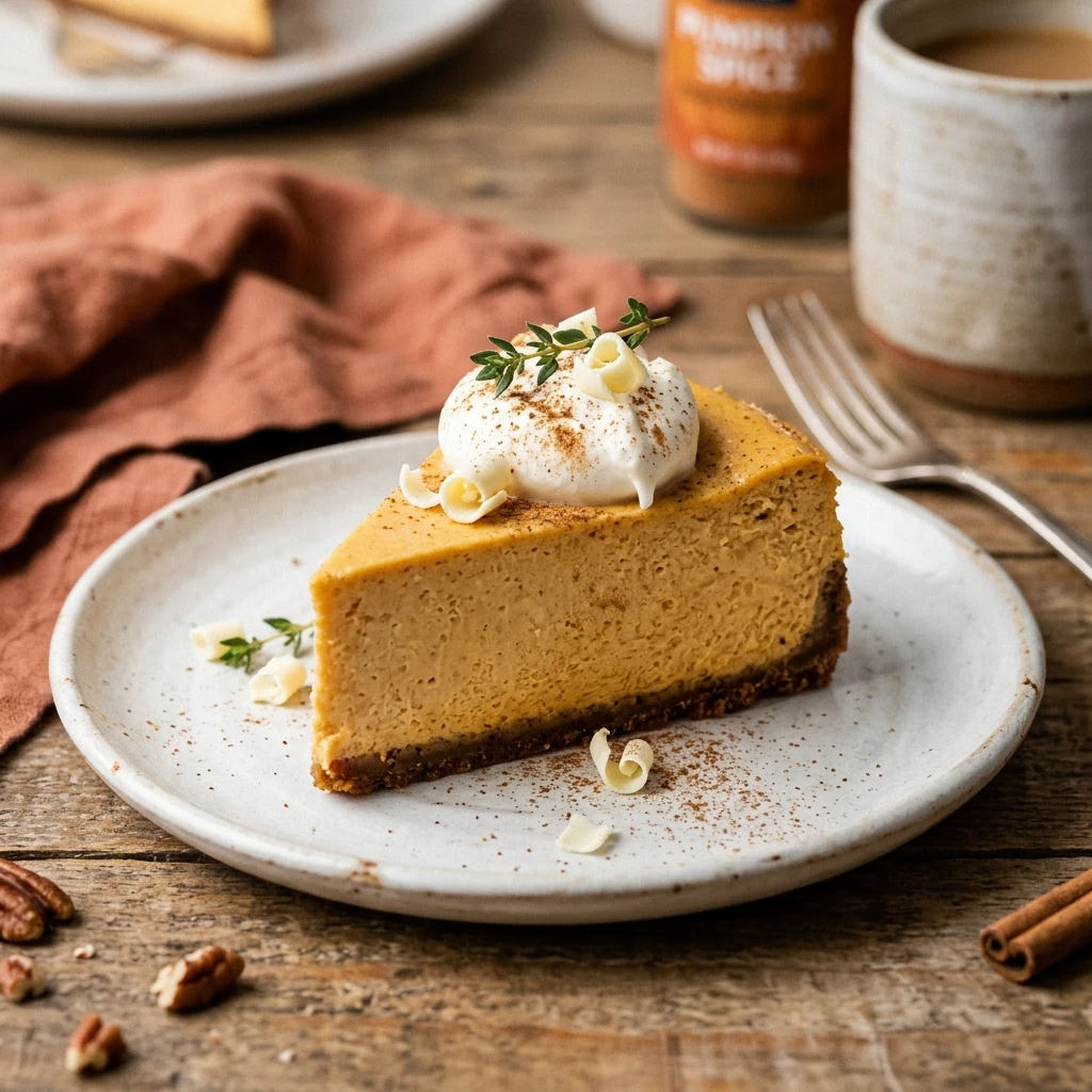 New York Style Pumpkin Cheesecake Creamy Fall Easy No Fail Recipe