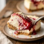 New York Style White Chocolate Raspberry Cheesecake Creamy Easy Recipe