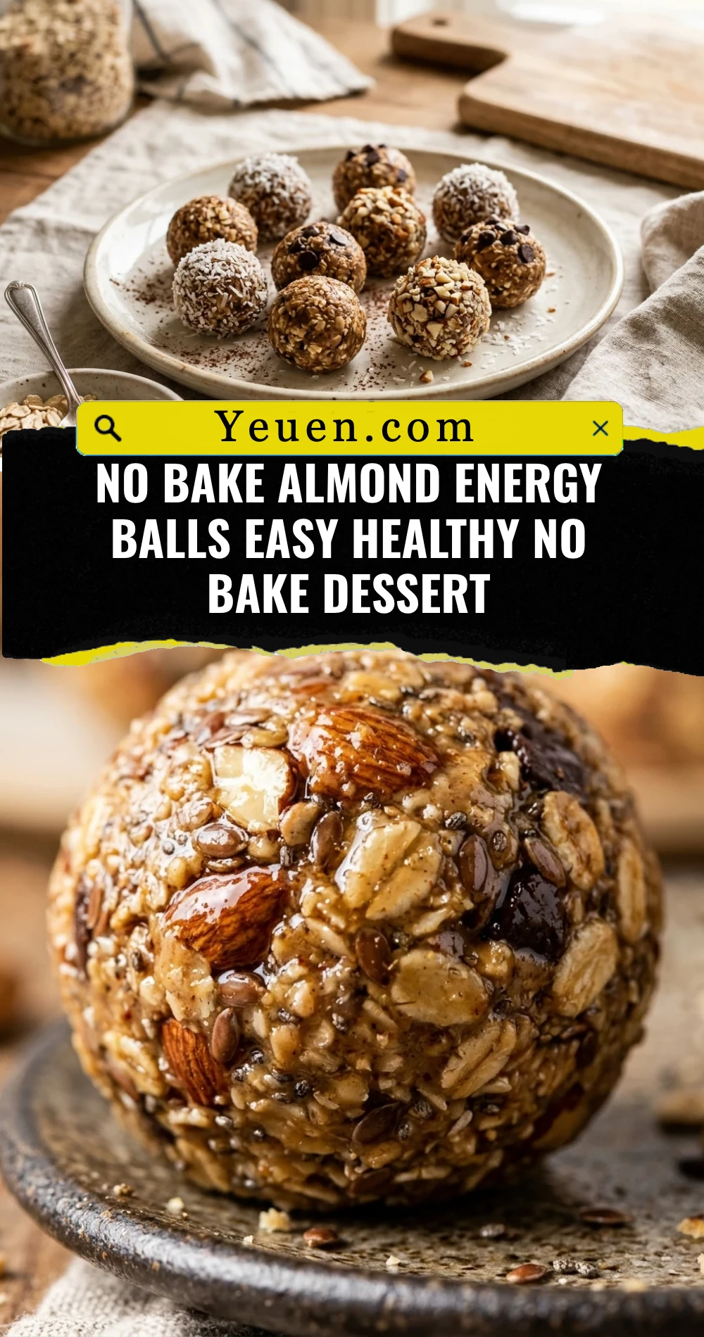 No Bake Almond Energy Balls Easy Healthy No Bake Dessert