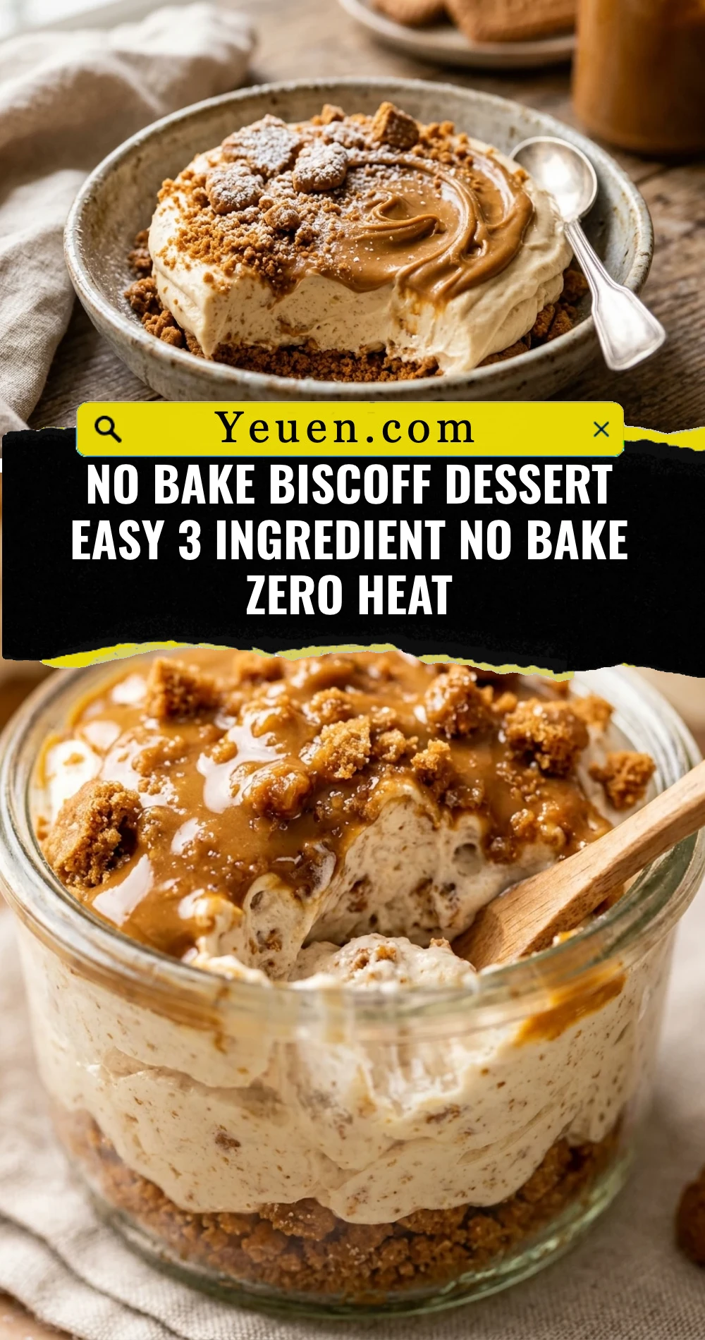 No Bake Biscoff Dessert Easy 3 Ingredient No Bake Zero Heat