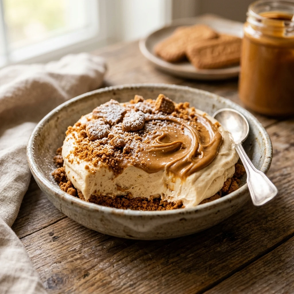 No Bake Biscoff Dessert Easy 3 Ingredient No Bake Zero Heat