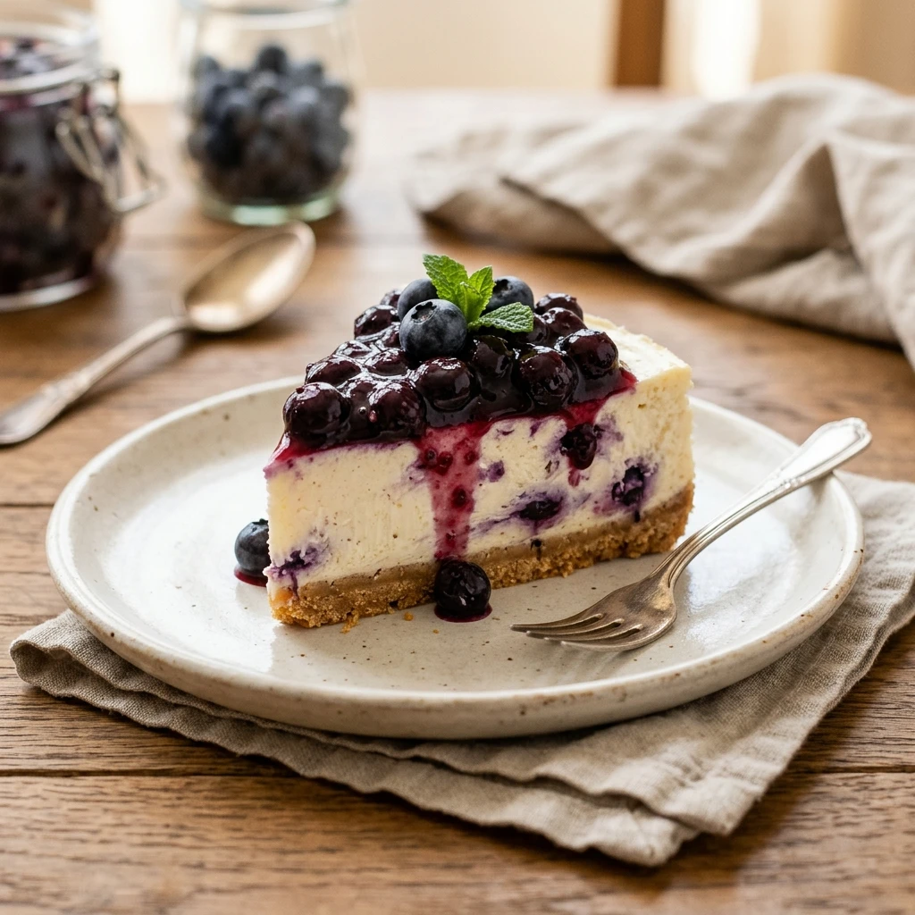 No Bake Blueberry Cheesecake Easy Creamy 3 Ingredient Viral Recipe No Fail