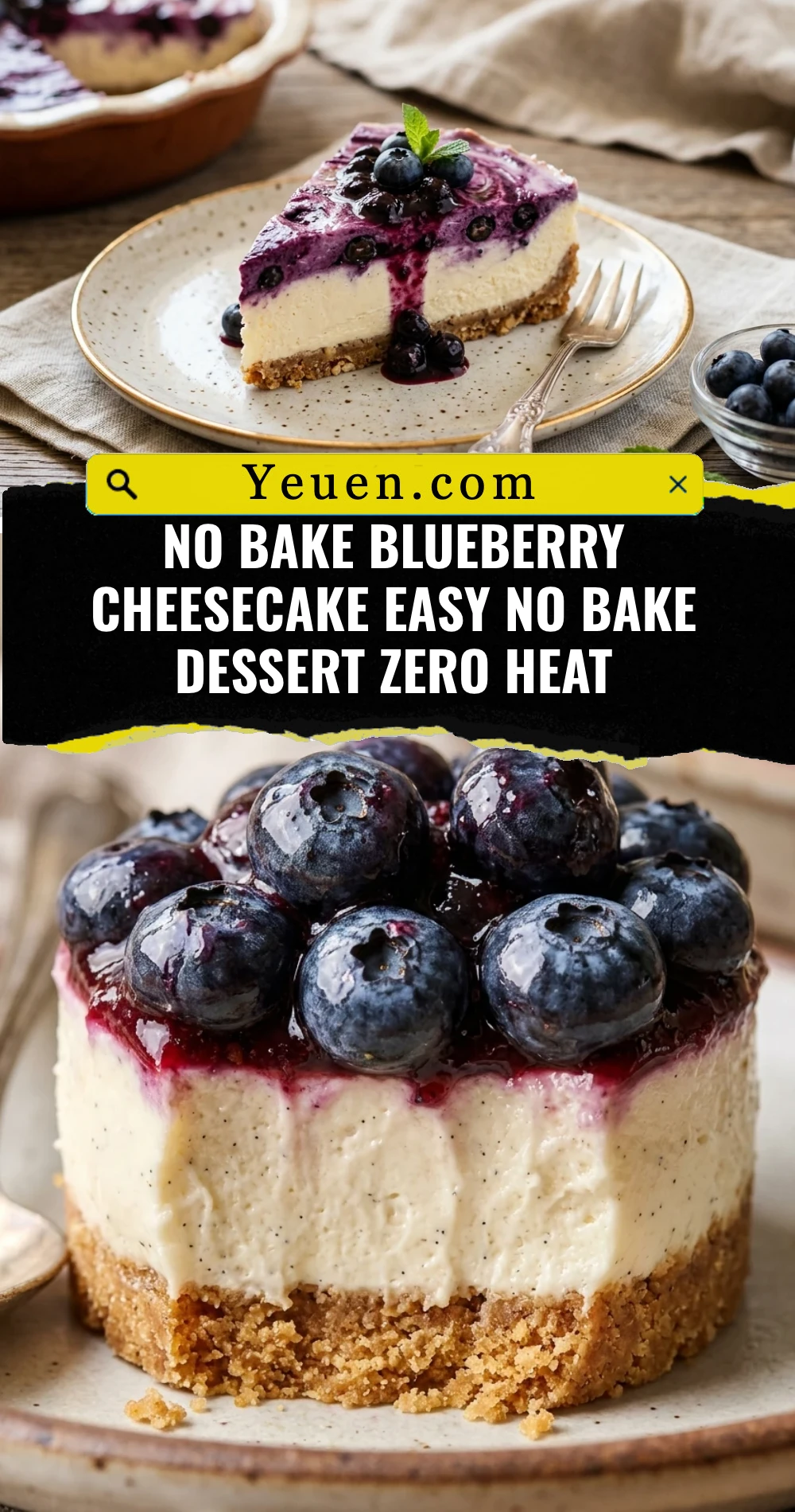 No Bake Blueberry Cheesecake Easy No Bake Dessert Zero Heat